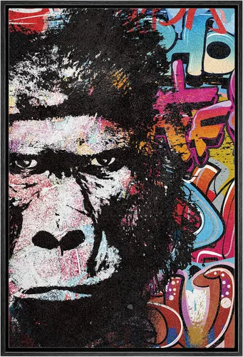 Vista 20 de SIGNWIN Lienzo enmarcado para pared, pintura en aerosol de grunge, ciudad urbana, alas de ángel vanguardistas, graffiti y arte callejero, arte
