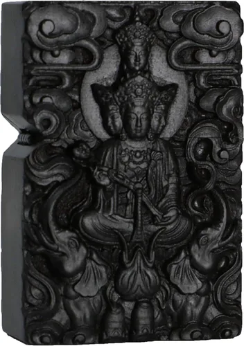 Vista 37 de Caja de carcasa de madera de ébano negro natural tallada para módulo Zippo (Serpiente Cobra)
