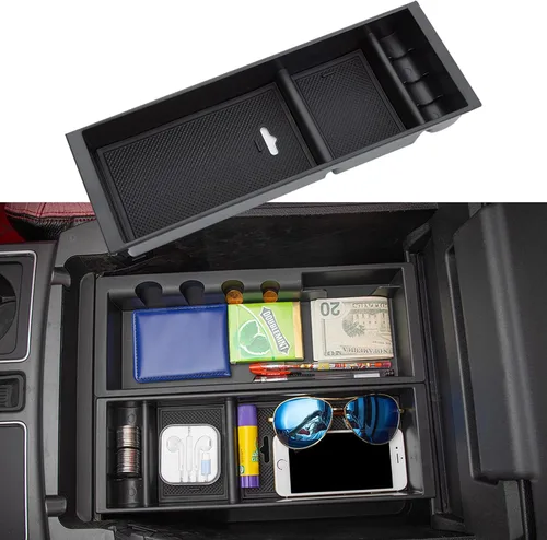 Vista 8 de JDMCAR Compatible con Accesorios Ford F150 (2015-2020) /F250 F350 F450 (2017-2022) / Expedition 2018-2022 Organizador de Consola Central, Caja