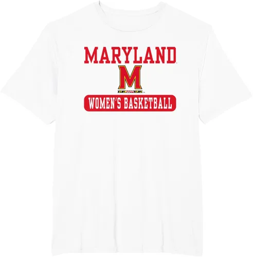 Vista 8 de Maryland Terrapins - Camiseta de baloncesto para mujer con licencia oficial, Blanco