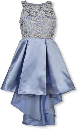 Vista 2 de Speechless Vestido de fiesta con cuello redondo para niña con dobladillo alto y bajo Oro rosa