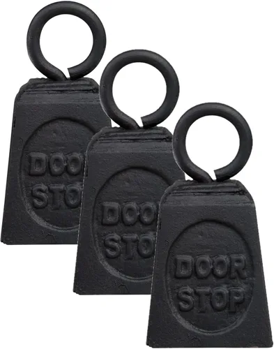 Vista 3 de Esschert Design Tope de puerta de peso, negro