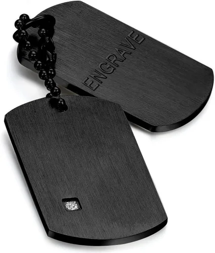 Vista 9 de Cupimatch Collar con colgante de bola de acero inoxidable tribal, estilo gótico, motociclista, de 22 pulgadas (negro) para el día del padre