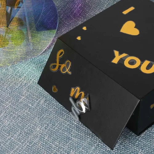 Vista 4 de GoooodGift Cajas de Regalo Negras Paquete de 16, Caja de Regalo Plegable con Tapa de Cierre Magnético, Embalaje para Pequeñas Empresas, Fiestas