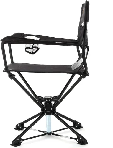 Vista 12 de ARROWHEAD OUTDOOR Silla giratoria de 360° para caza con reposabrazos, perfecta para cepos, sin patas que se hunden, soporta hasta 450 libras