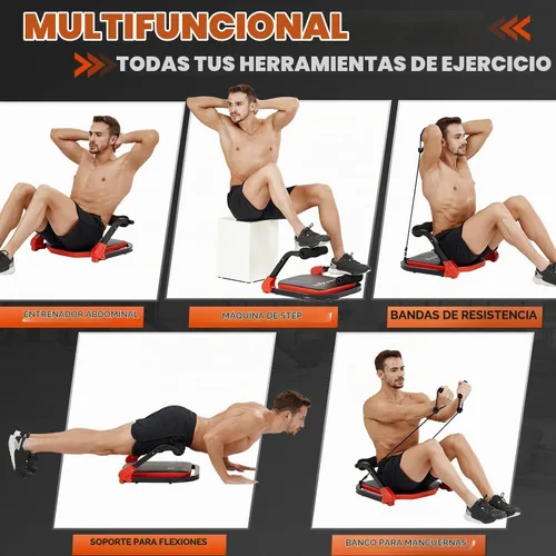 Vista 5 de Yes4All Máquina de Abdominales para Cuerpo Total y Core Abdominal, Sentadillas Bloqueables con Mango Ergonómico de Espuma y 2 Bandas de Resistencia