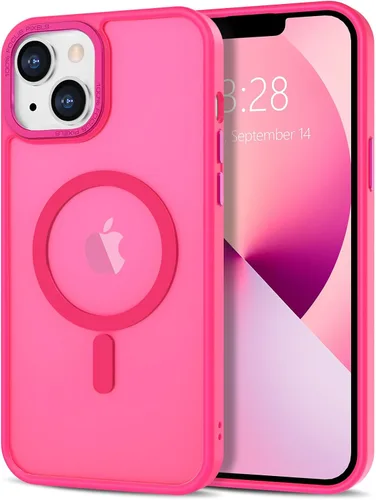 Vista 339 de Anuck - Funda magnética para iPhone 11 compatible con MagSafe, carcasa trasera mate translúcida dura, borde de TPU, delgada, resistente a impactos