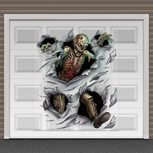 Vista 2 de Beistle 00386 Zombie Insta-Mural, 5' x 6', Multicolor