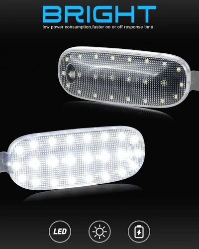 Vista 2 de HERCOO Cubierta de lente de luz de cúpula, luces interiores, montaje de lámpara de mapa de techo compatible con Dodge Ram 1500 2500 3500, Dakota