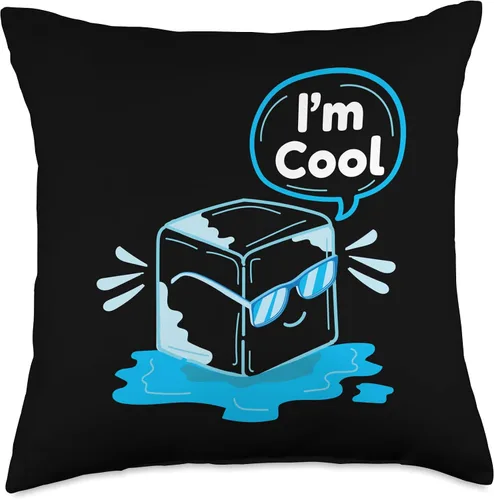 Vista 5 de ice cubes Summer Ice Drink Vacation Clothing Cubes Ice Drink Cool Bartender - Almohada de verano, 16 x 16 pulgadas, multicolor