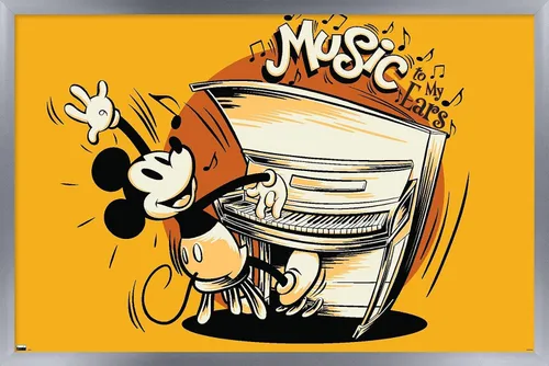Vista 8 de Trends International Disney Mickey Mouse - Póster musical de pared, 34 pulgadas de largo x 22.4 W, versión premium sin marco
