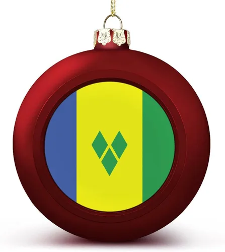 Vista 13 de Adornos de bolas de Navidad con bandera de Corea del Sur para Navidad, bolas de Navidad de estilo dorado para decorar 1 unidad