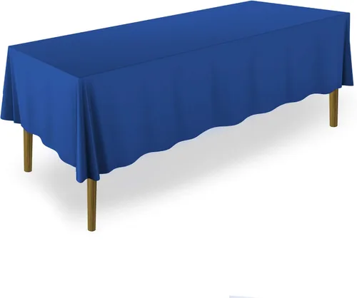 Vista 19 de Lann's Linens - Mantel rectangular de tela de poliéster de primera calidad para bodas, banquetes y restaurantes Rojo