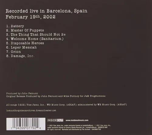Vista 2 de Lost Not Forgotten Archives Master of Puppets - Live in Barcelona 2002