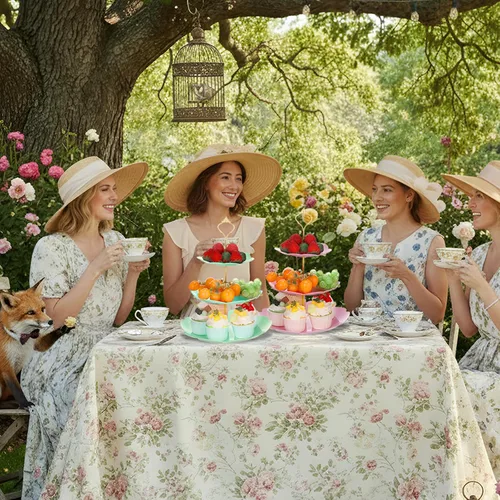 Vista 5 de 6 juegos de decoraciones de fiesta de té de 3 niveles de plástico para cupcakes, platos de postre, torta de frutas y dulces, torre de exhibición
