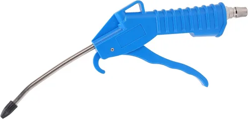 Vista 8 de Pistola de soplado de aire, Boquilla de aire doblada con protector de goma, Accesorios para compresores de aire neumáticos, Herramienta de limpieza