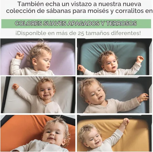 Vista 7 de Joey + Joan Funda impermeable para colchón de moisés compatible con moisés para bebé ANGELBLISS – Paquete de 2 protectores de colchón acolchados