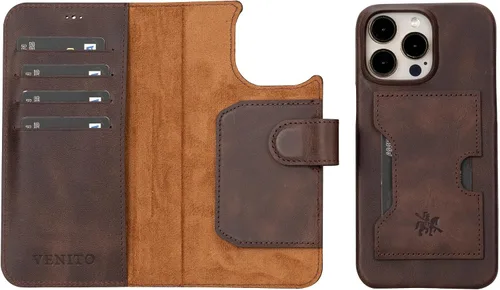 Vista 119 de Venito Florence - Funda de piel compatible con Samsung Galaxy S9, extra segura con bloqueo RFID, cartera desmontable para teléfono (gris decolorado)