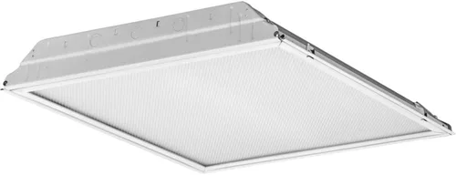 Vista 5 de Lithonia Lighting Luz LED Troffer con lente de 2 x 2, luz LED empotrada de techo con lente prismática para techos de rejilla, 120 voltios, 4000 K