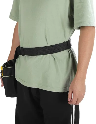 Vista 9 de Cyrank Bolsa de herramientas de tela Oxford, mini organizador con clip para cinturón, bolsa multifuncional portátil para cinturón para electricista