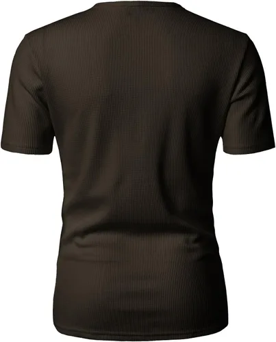 Vista 4 de H2H Mens Casual Slim Fit Basic Henley Tee Shirts Short Sleeve