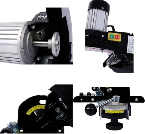 Vista 6 de Afilador eléctrico profesional de motosierra multiángulo, amoladora de sierra de cadena de banco universal, negro