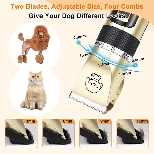 Vista 3 de Kit de aseo para perros, cortadora inalámbrica para perros, recortadora
