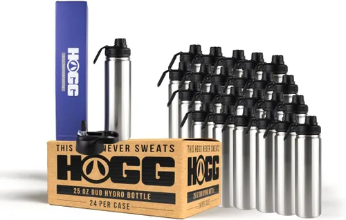 Vista 6 de Hogg Caja de botella de 18 oz Duo Hydro Handle (paquete de 24) para bricolaje, personalizable, añade logotipo, vinilo, tinta de alcohol o purpurina