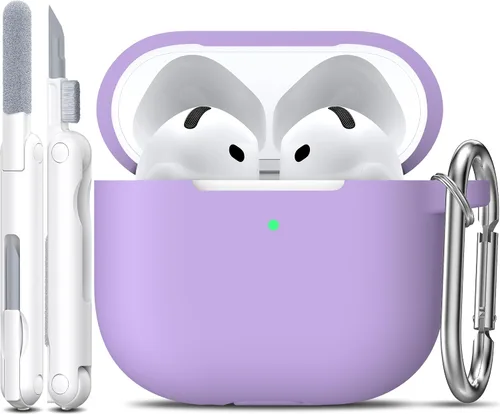 Vista 8 de R-fun for AirPods 2nd/1st Case Silicone Cover, Banana Violet Violeta plátano