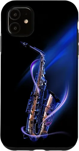 Vista 8 de Funda para iPhone 16 Minimalist Saxophone Style PC Saxophonist Lover