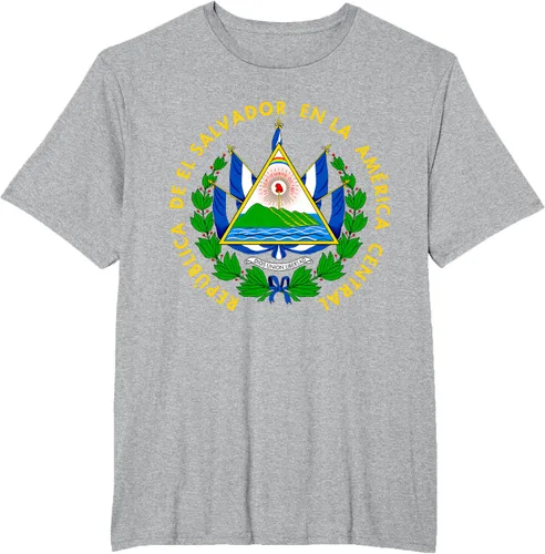 Vista 47 de Camiseta con diseño de emblema de la bandera de El Salvador