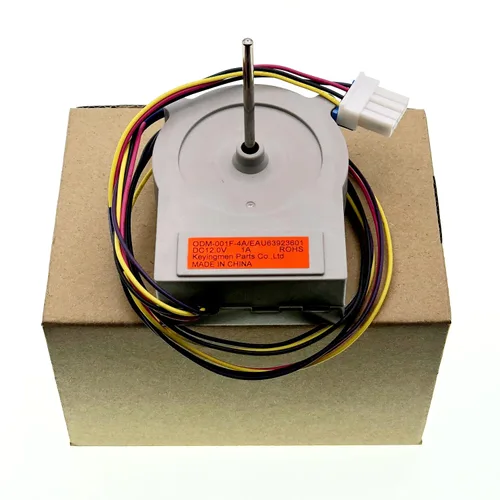 Vista 3 de EAU63923601 ODM-001F-4A Motor del ventilador del condensador del refrigerador Motor DC apto para refrigerador LG Haier, reemplaza AP6317195