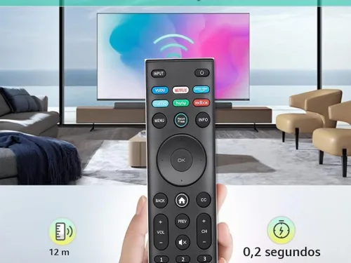 Vista 3 de Control remoto universal de repuesto para todos los televisores inteligentes VIZIO LED LCD HD 4K UHD HDR, control remoto Vizio con teclas