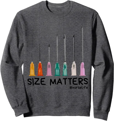Vista 5 de Needle Size Matters Sudadera divertida de enfermería CNA Nurse Life, Negro