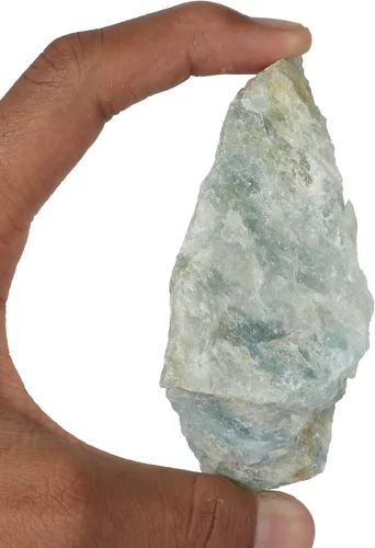 Vista 2 de GEMHUB 639.15 CT Cristal natural grande Reiki Chakra Aqua Sky Aquamarine Piedra preciosa suelta para caída, meditación y curación de cristal de Reiki