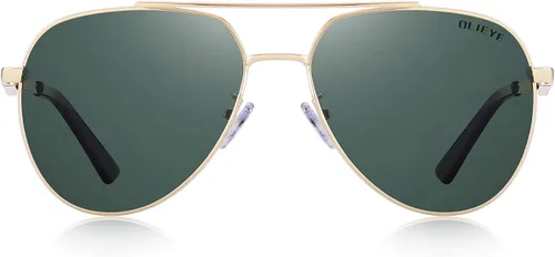 Vista 2 de Gafas de sol polarizadas para hombre de OLIEYE con marco de metal y lentes HD