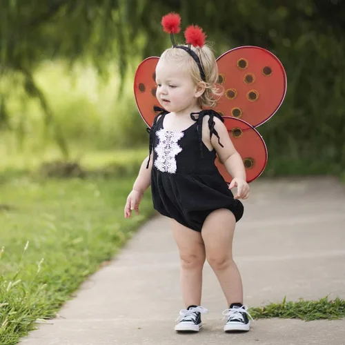 Vista 2 de Creative Education disfraz de mariquita con diadema, talla única , Como se muestra