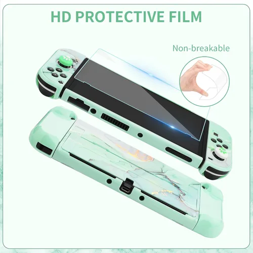 Vista 5 de FUNDIARY Funda de transporte para Nintendo Switch OLED, a prueba de golpes, bolsa de viaje portátil para accesorios con funda protectora de PC