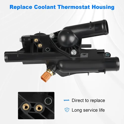 Vista 4 de WMPHE Reemplazo del conjunto de carcasa del termostato del refrigerante del motor para 256002G600 compatible con Hyundai Sonata/Kia Rondo 2008-2010