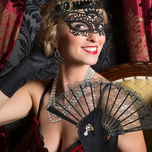 Vista 3 de Juego de 9 accesorios de flapper para mujer, accesorios de disfraces de los años 20, accesorios de los años 20