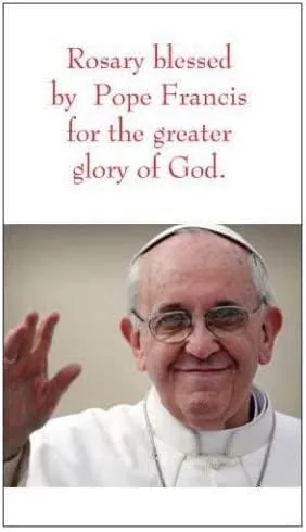 Vista 3 de ORIGINAL Hecho en Italia Collar Rosario Bendecido por el Papa Francisco Vaticano Roma Medalla San Benito Patrono de la Muerte, atletas Soldadores