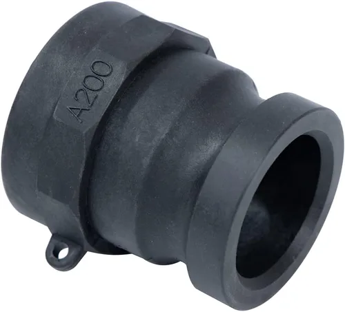 Vista 3 de 1 accesorio de bloqueo de leva de polietileno de 2 pulgadas, parte estándar A, manguera de ranura de leva, 2 accesorios de camlock, adaptador macho