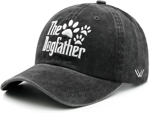 Vista 7 de Waldeal Sombrero de padre para perro, regalos para papá de perro, amante de las mascotas, gorra de béisbol ajustable de algodón desgastado