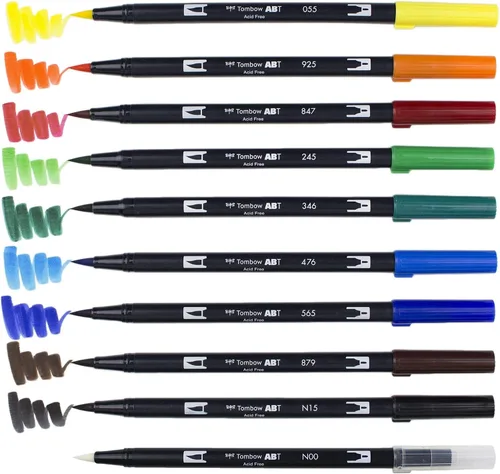 Vista 6 de Tombow ABT - Juego de 10 bolígrafos de doble pincel