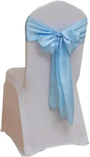 Vista 8 de 25 cintas decorativas para sillas de boda, lazos de satén para ferias comerciales, eventos de Navidad, baby shower, fiesta de cumpleaños, aguamarina