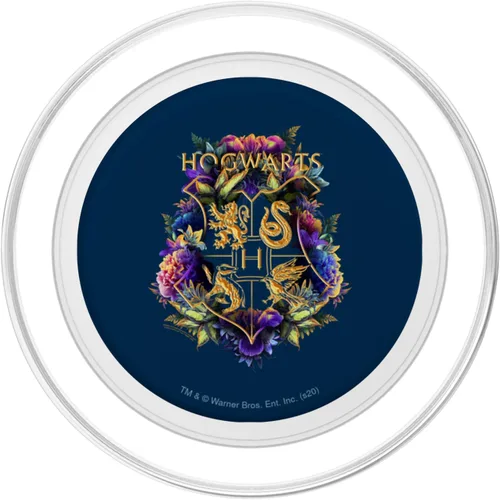 Vista 2 de Harry Potter Hogwarts PopSockets MagSafe PopGrip con escudo floral multicolor para iPhone