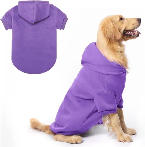 Vista 11 de BINGPET - Sudaderas con capucha de seguridad para perros, suéter para cachorros, abrigos para perros para clima frío, suéter con capucha abrigado