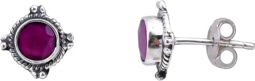 Vista 15 de Round Gemstone Stud Design 2