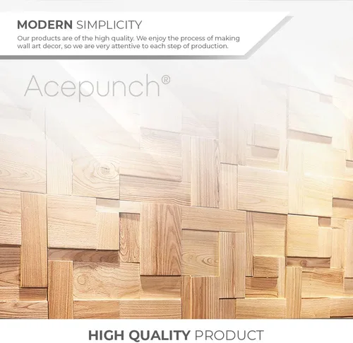 Vista 7 de 1 Panel de arte de pared de madera de Finlandia de alto grado estilo bloque estético Difusor de sonido acústico STC 27 Decoración para el hogar