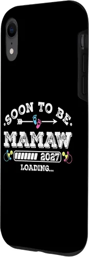 Vista 2 de Soon to Be Mamaw 2027 Loading for Pregnancy Announcement Case for iPhone XR